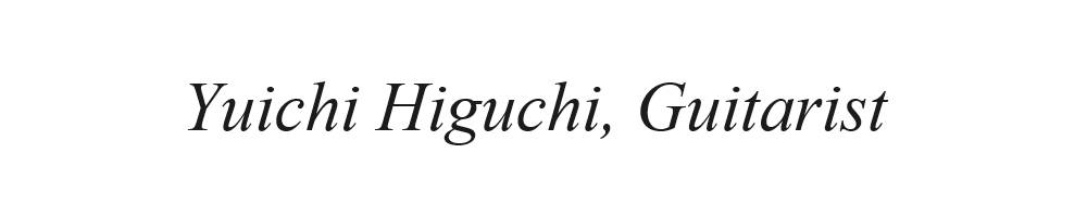 Yuichi Higuchi Guitar